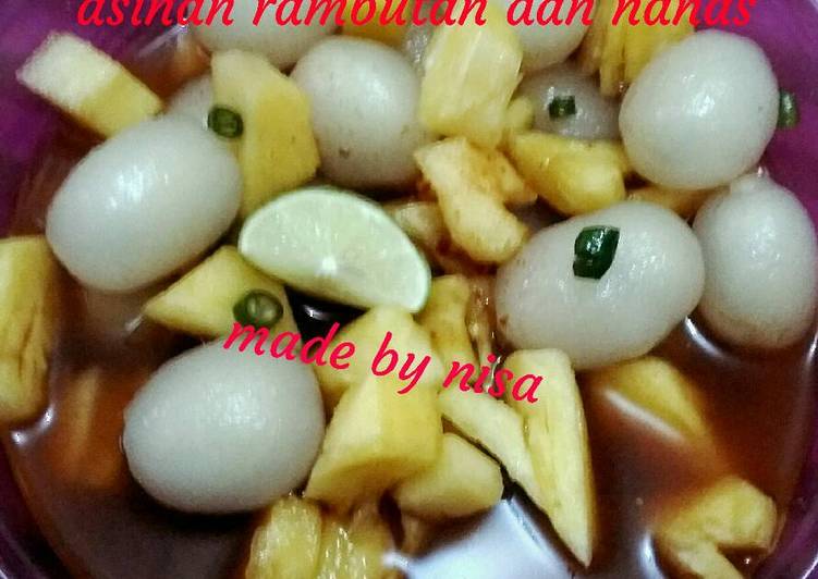 Bahan Asinan rambutan dan nanas | Cara Masak Asinan rambutan dan nanas Yang Enak dan Simpel