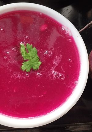 A picture of Beetroot amla soup.