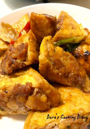 紅燒豆腐鑲肉 的食譜成品照片