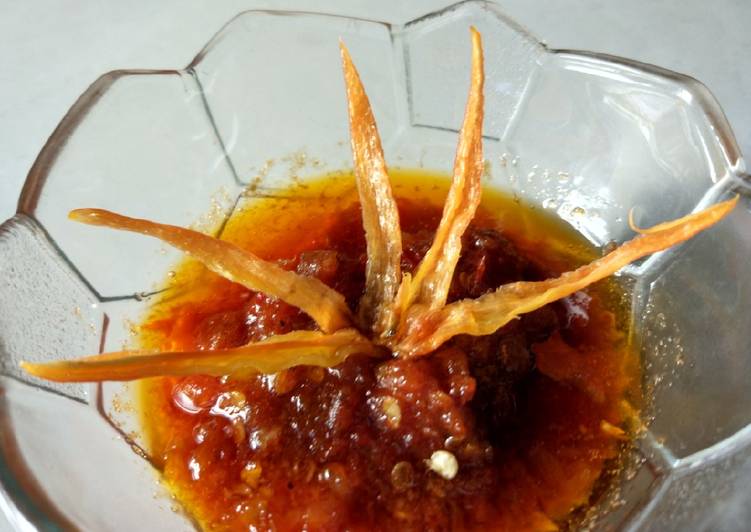 Resep 46. Sambel ebi simple Anti Gagal