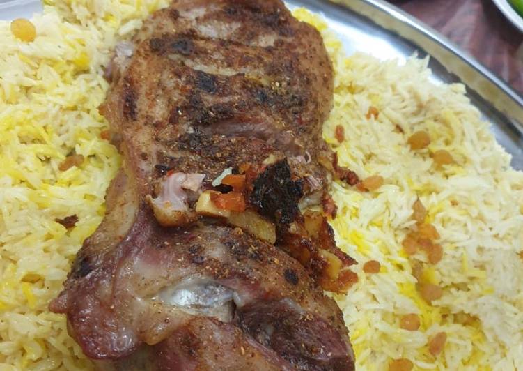كبسة اللحم بالخضار على طريقتي