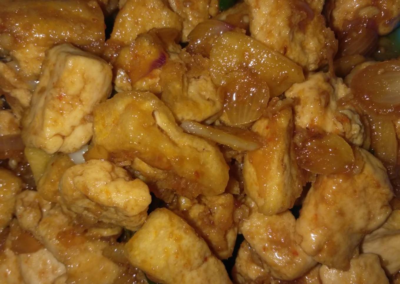 Tahu putih kecap pedas