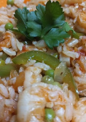 A picture of Easy Prawn and Rice Skillet.