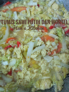 Foto resep Tumis sawi putih dan wortel