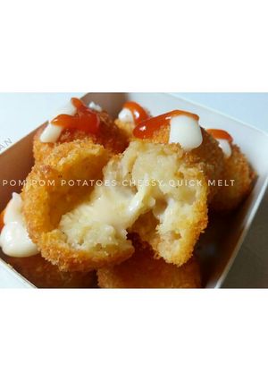 Foto resep Pompom potatoes cheesy quickmelt balut tepung roti