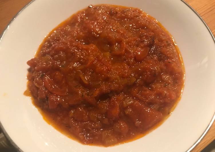 Recette: Sauce tomate basse température