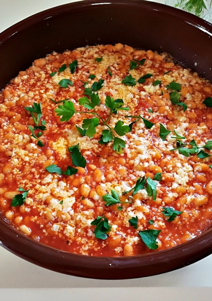 Una foto de Judías con cuscus al horno