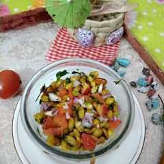 A picture of Peanut almonds mix veg salad.