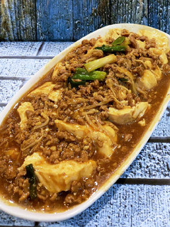Foto resep Tahu Kukus siram daging dan jamur enoki
