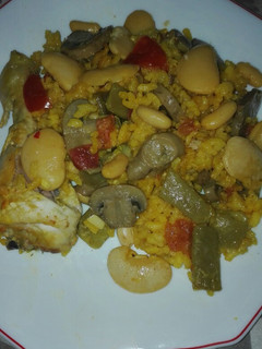 Una foto de Arroz con garrafón y verduras