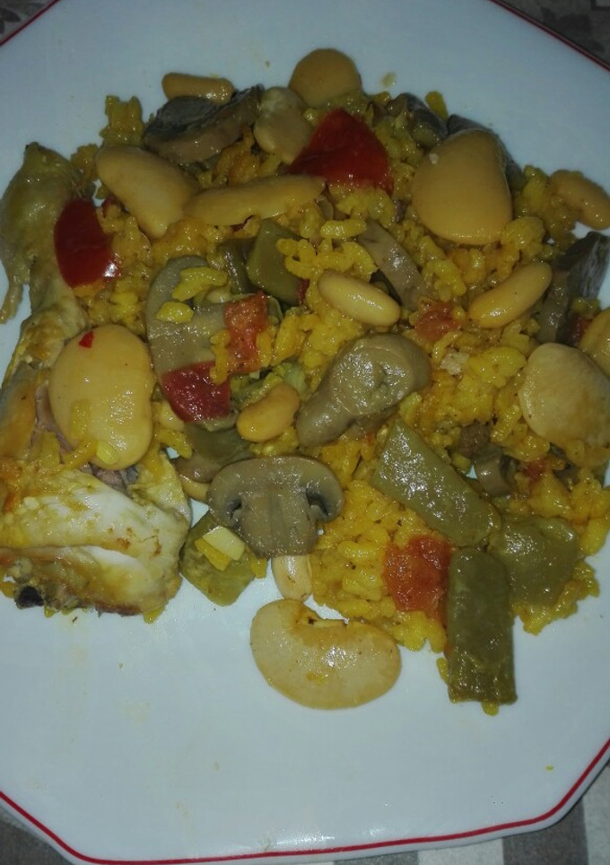 Una foto de Arroz con garrafón y verduras
