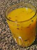 Jugo de maracuyá, banana y manzana