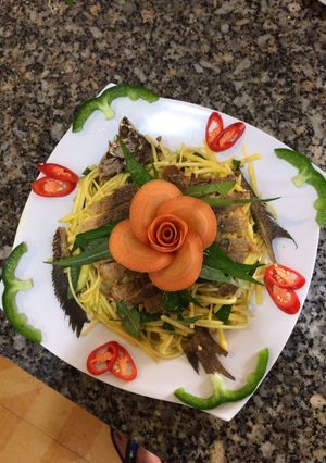 Hình của món Gỏi xoài khô sặc.