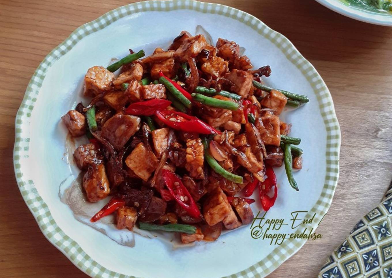Tumis Tahu Tempe Teri Kacang Panjang