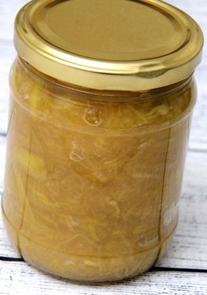 Almás-gyömbéres rebarbaradzsem recept fotója