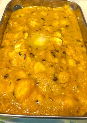 A picture of Corn paneer sabji in jain greavy.