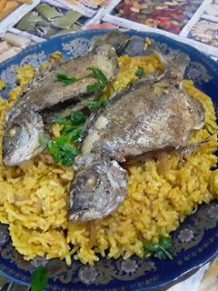 صورة لوصفة طبق أرز والسمك