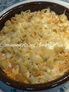 Una foto de Mac & cheeese, Macarrones con queso