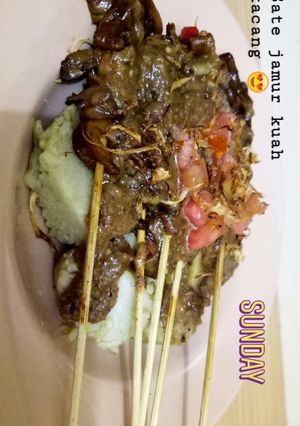 Foto resep Sate jamur kuah kacang (VEGAN)