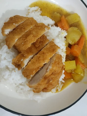 Cara Mudah Membuat Resep Chicken Karage with Curry Rice yang Uenak Anti Ribet, Uenak Banget