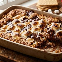 A picture of Gooey Chocolate Marshmallow Dump Cake.