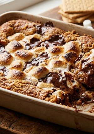 A picture of Gooey Chocolate Marshmallow Dump Cake.