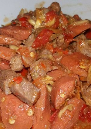 Foto resep Sosis sambal pecit atau mangga muda