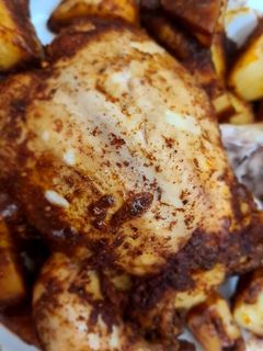 صورة لوصفة دجاج محشي بطاطا