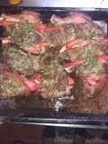 Carne de res mechada al horno
