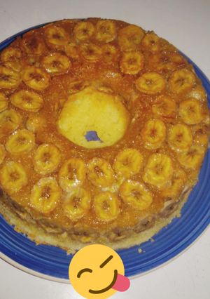 Una foto de Invertida de banana🍌-torta 25 cucharadas🍮
