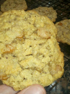 A picture of Caramel and Pecan Oatmeal Cookies.