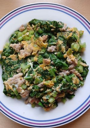 รูปของ ผักกวางตุ้ง&หมูสับผัดไข่