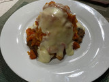 Milanesa con puré salsa y queso