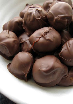 A picture of Chocolate Coated Chestnuts.