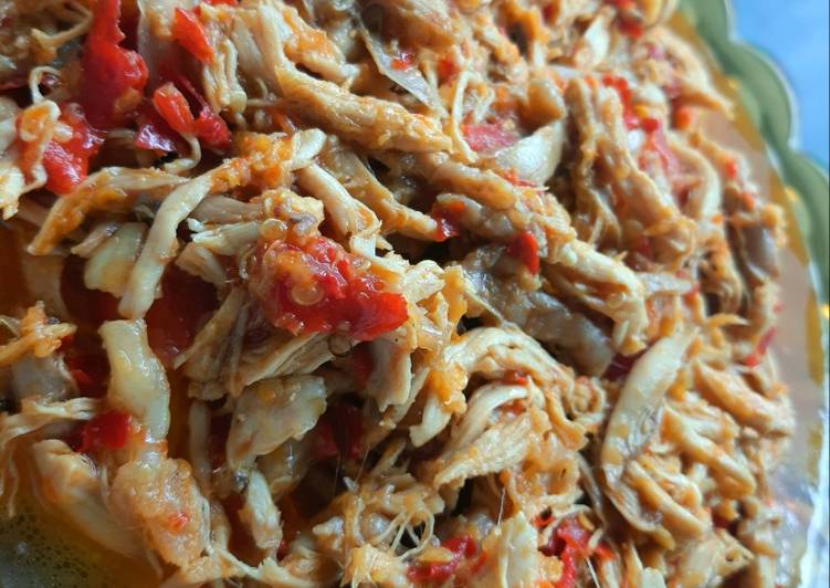 Resep MANTAP! #12 Ayam Suwir Pedas resep masakan rumahan yummy app