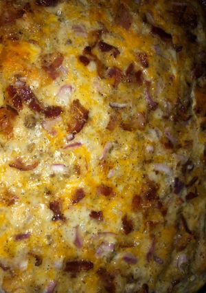 A picture of EASY over night hearty breakfast casserole 🍳.
