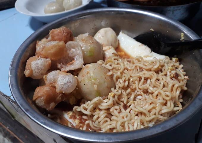 Yuk intip, Resep memasak Baso aci pedas kuah bumbu indomie  sedap