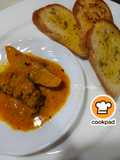 Garlic Bread & Sardin Masak Lemak Cili Api