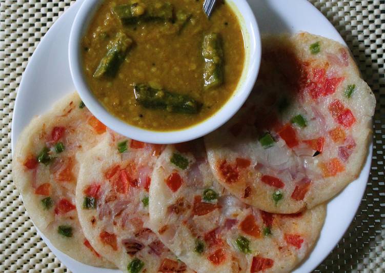 Onion Tomato Uthappam Recipe by Urshila Cookpad