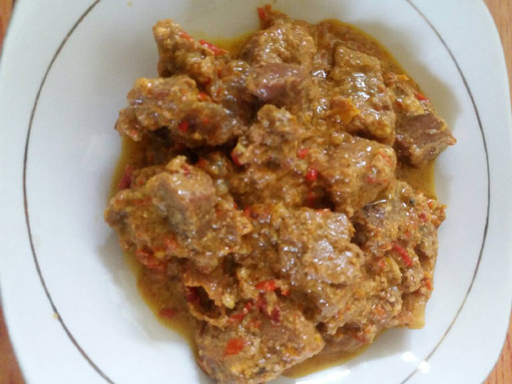 Bagaimana Menyiapkan Rendang daging sapi pedas Anti Gagal