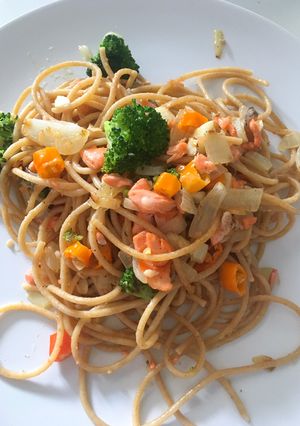 Foto resep Spaghetti salmon cabe rawit