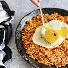 A picture of Bacon Kimchi Fried Rice.