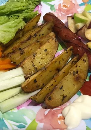 Foto resep Potato wedges dan teman2 nya