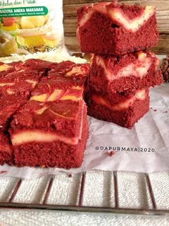 Foto resep Red Velvet Cream Cheese brownies
