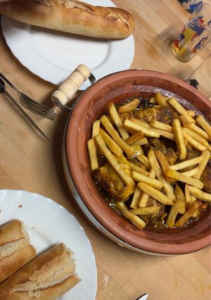 Une photo de Tajine poulet sucré salé