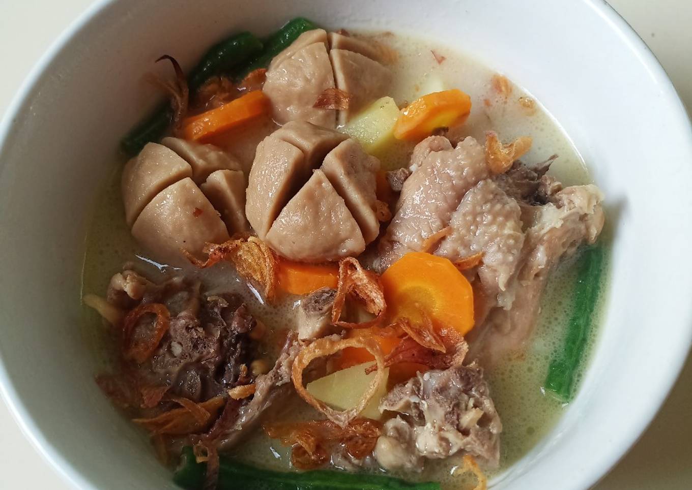 Bobor tulang ayam dan sayur