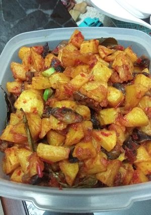 Foto resep Kentang sambel ati ala mama vey