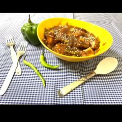 A picture of Chilli paneer gravy.