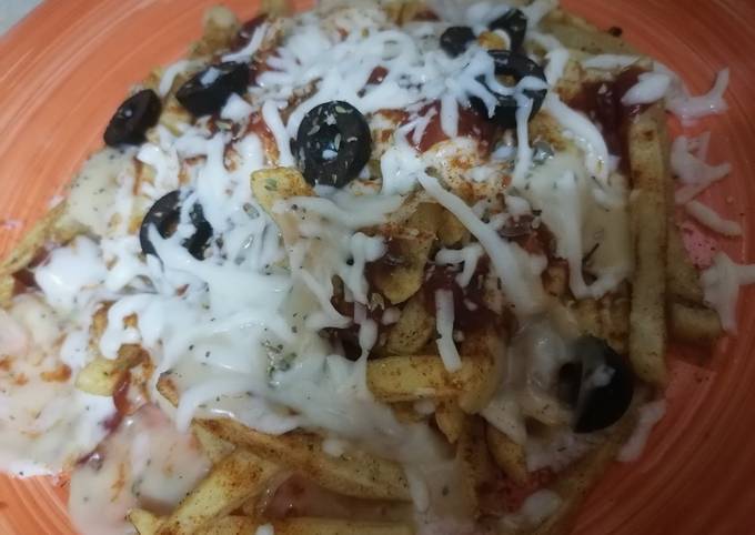 How to Make Homemade Pizza Fries🍟🍕