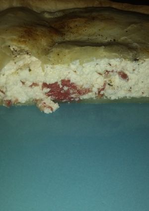 Una foto de Tarta de ricota y longaniza